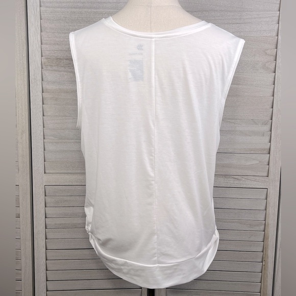 ALL IN MOTION Twist Hem Tank Top White-Large - Picture 3 of 3
